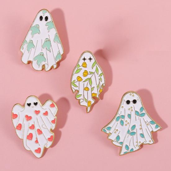 Halloween Ghost Enamel Brooch, Cute Ghost Brooch Pin, Cartoon Ghost Brooch Pin, Funny Little Ghost Brooch, Trendy Accessories for Bag Jacket Backpack