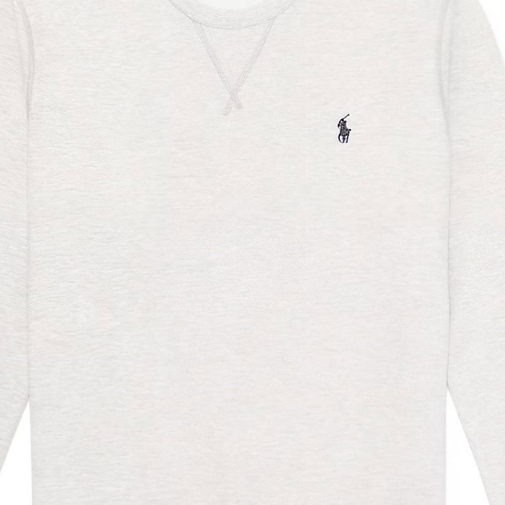 Polo Ralph Lauren FW22 Solid Color Crew Neck Pullover Long Sleeve Sweatshirt Men sweatshirt Gray MNPOKNI16822558-020