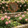 Gartendekoration Set aus 2 Stück Dekoration für den Garten Stahl Gartenspieß Metall Blumen Gartendekoration Kaninchen Papp-Spielhaus