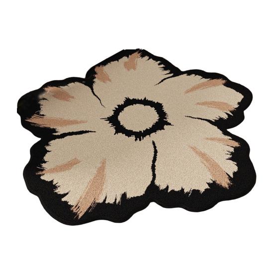 

Floor Mat Non-Slip Backing Floral Design Easy Maintenance Versatile Rug Living Room Bathroom Kitchen Home 60cm I