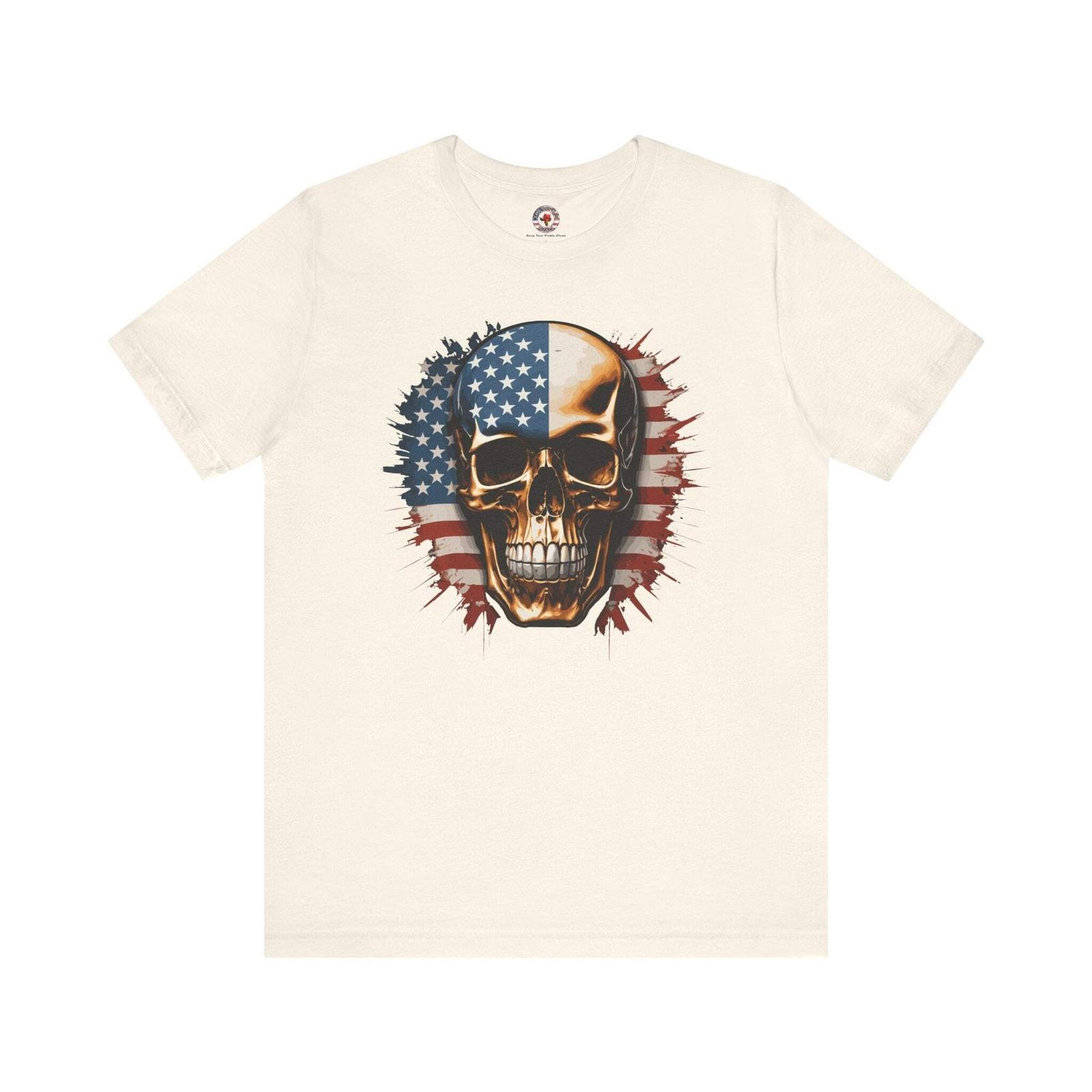 American Flag Skull T-Shirt S