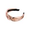 Fabric Headband Cross-border Wide-brimmed Fashionable Laser Knotted Headband for Washing Face and Going Out Solid Color Headband