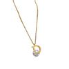 Light Luxury Minimalist Style D-Shaped Furnace Real Gold Necklace Female Collarbone Chain With Jewelry