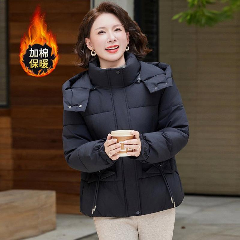 Removable Hat Cotton Clothes Women's Winter New Small Short Cold Cotton Clothes Warm Jacket Thickened Women's Clothing
