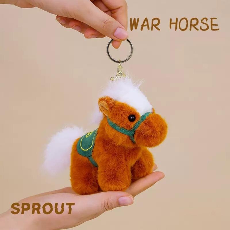 Soft Stuffed Horse Keychain Pendant Small Hanging Oranment For Travel Or Daily Life Gift For Friend Backpack Decoration
