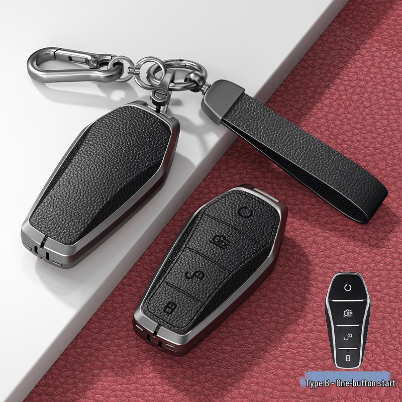BYD Han Key Case: Fits BYD Qin Pro, Song Max, New Energy, Tang, and Song Plus Car Bagi with Metal Shell