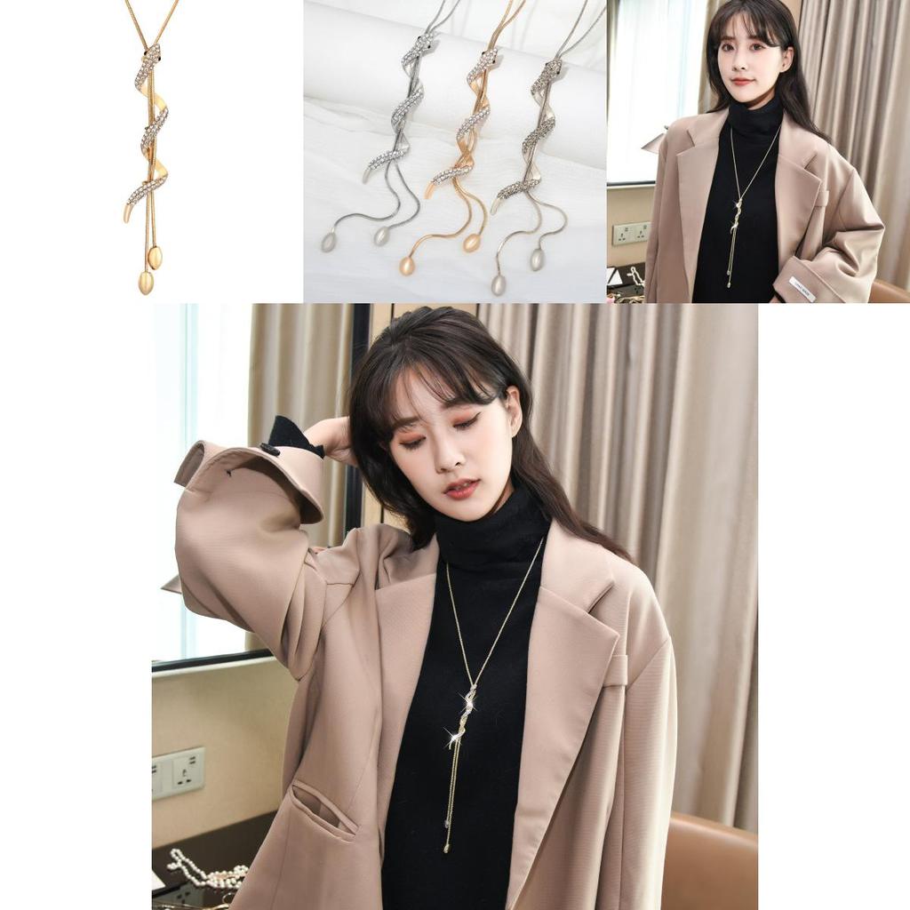 Elegant Snake Pendant Necklace For Women Autumn And Winter Fashion Accessories