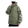 [Kayiyasu] Men's Windbreaker, Mountain Parka, Water Repellent Jacket, Hooded, Detachable, Large Size, Outdoor, Climbing, Outerwear, Windproof, Cold