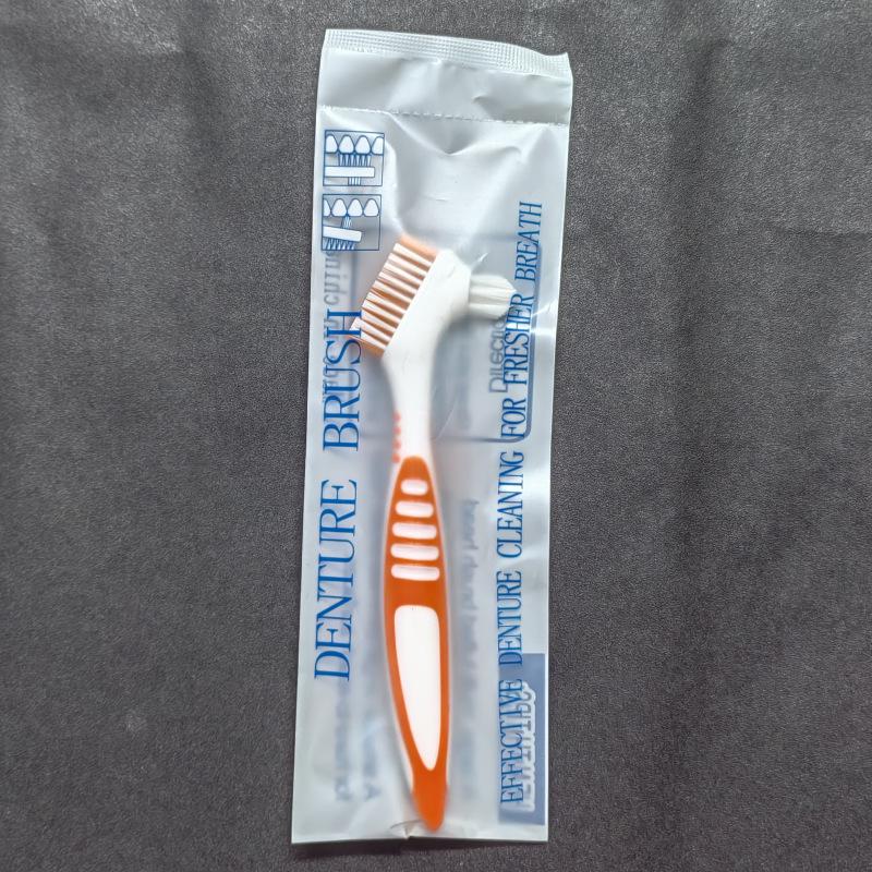 Colorful Double-Headed Denture Cleaning Brush - Daily Necessity.
