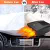 2 IN 1 Car Heater & Fan Auto Windshield Defroster 360° Rotation Anti-Fog Electric Heating Dryer Defogging Demister Defroster