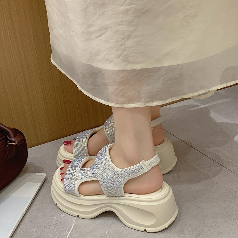 Fashion New Summer Wedges Sandals 5CM Ladies Beach Slippers High Heels Sandals Women Casual Platform Chunky Flip-Flops Sandalias Mujer