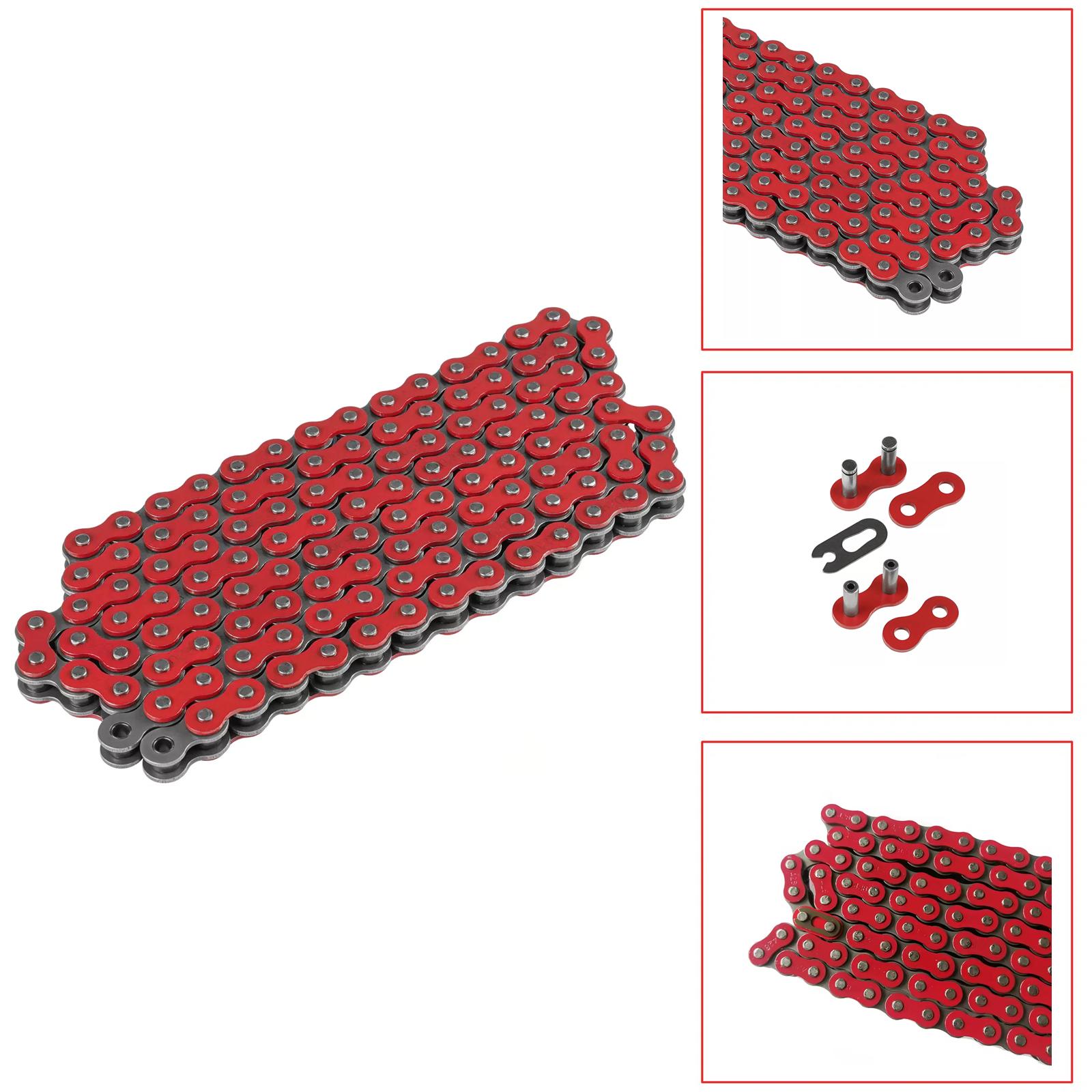 Motorcycle Chain 420 108 Links Drive Colorful Chain Sprocket For Yamaha CF Moto125cc KX250F KTM ATV Dirt Pit Bike Accessories TLL-420-Red