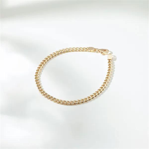 14K Chain Bracelet Gold Bracelet Round (Small)