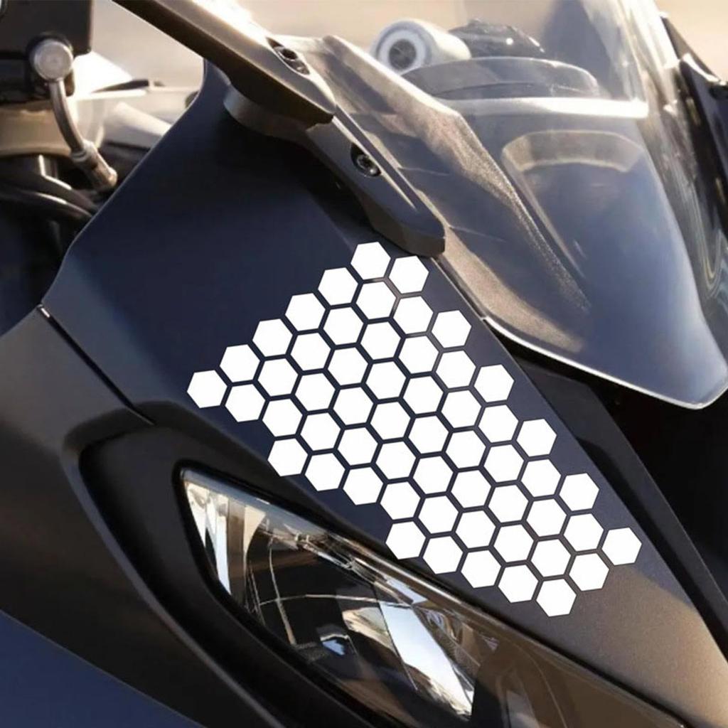 SOUFLY Reflective Motorcycle Stickers, Reflective Stickers for Helmet - Vista Print Honeycomb Reflective Helmet