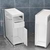 Waterproof Toilet Side Narrow Cabinet Mobile Bathroom Gap Organizer Floor Standing Storage Unit for Bathroom