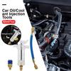 Car A/C Oil/Dye Injector 30Ml 1Oz With Low Side Quick Coupler Adapter 1/4 Air Conditioning Automotive Oiler Injection Syringe
