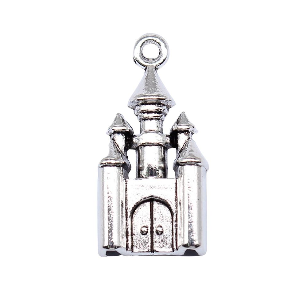 

10шт Замок Шармы Амулеты Античное серебро Цвет Цинковый сплав 28X14mm