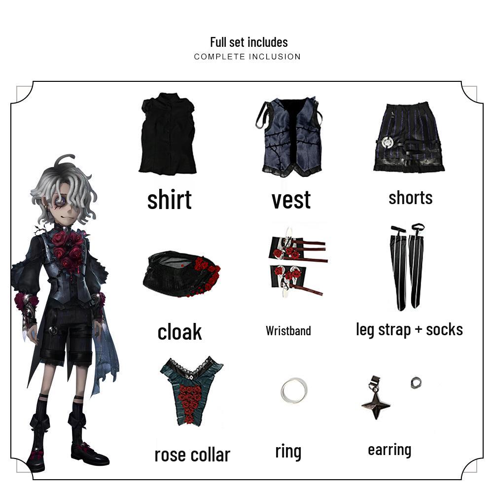 Identity V Lange Nacht Stern Cosplay Kostüm Set: Anime Spieluniform für Männer und Frauen