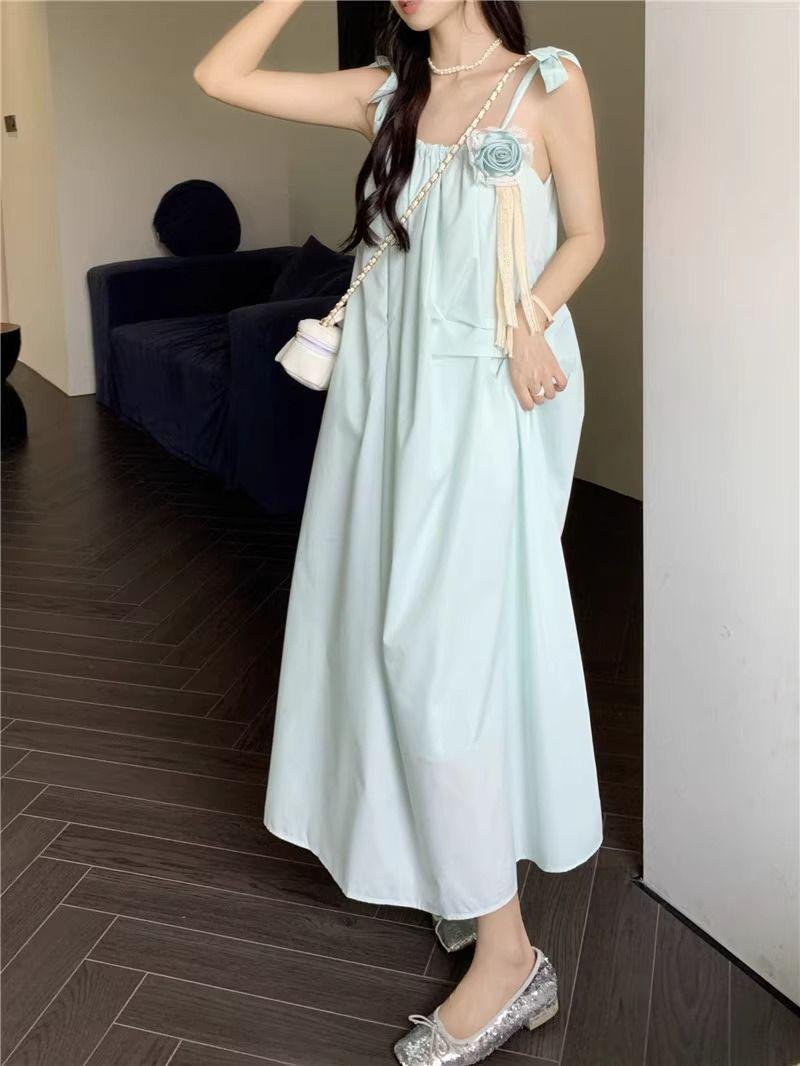 

Women s Elegant Midi Camisole Dress - Sweet & Refreshing Summer Collection XL