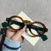 1Pc Unisex Plain Glasses New Retro Round Frame Punk Style Personality Fashion Casual Versatile No-Makeup Slimming Ultra-Clear An