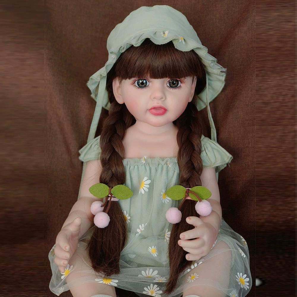 55CM Full Body Soft Silicone Vinyl Reborn Toddler Girl Betty Pretty Princess Lifelike Baby Doll Christmas Gift for Grils