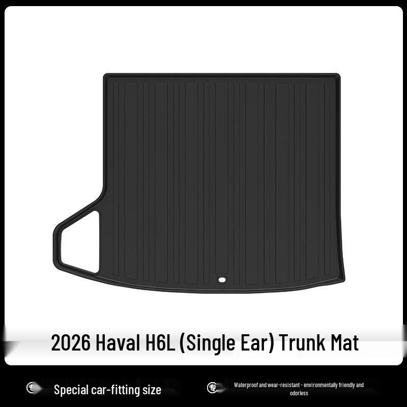 

3D All-Weather Floor Mats for 2026 Haval H6L - Waterproof, Wear-Resistant TPE Trunk and Backrest Mats with Carbon Fiber Texture