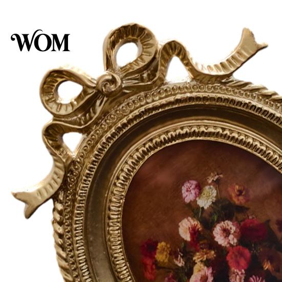 Decorative Vintage Frame Retro Photo Frame, Golden Coated Distressed Picture Resin with Rococo Classic Wall Decor Texture, Tabletop And Mount