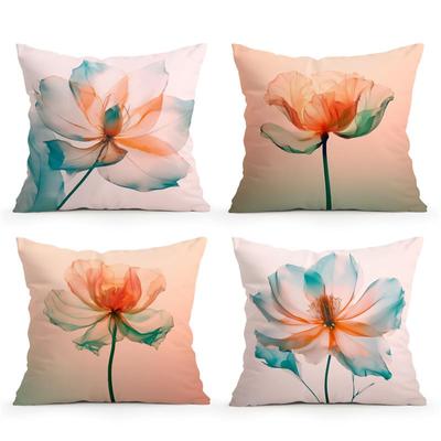X-Ray Image Flowers Pillowcase Throw Pillow Cover Nordic Vintage Style Cushion Covers Home Living Room Sofa Couch Seat Decor