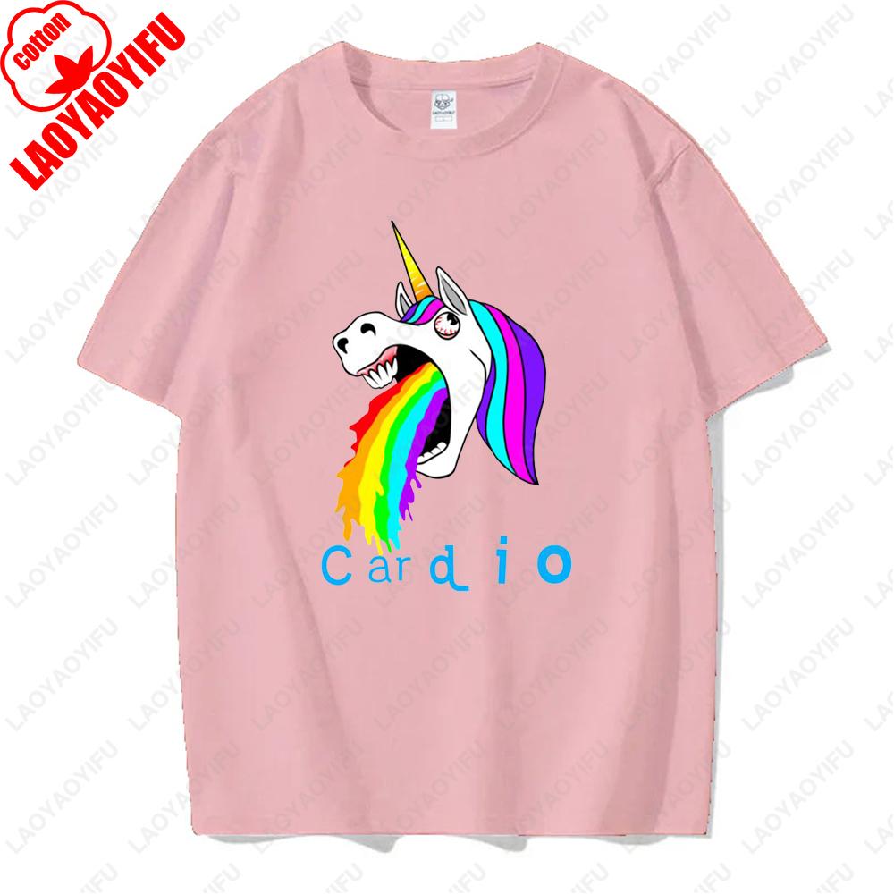 Rainbow Unicorn Installing Muscles Please Wait Gym Funny Sticker Tops Men Women Hipster Creative Cool Tshirt Kawaii Tees Gifts