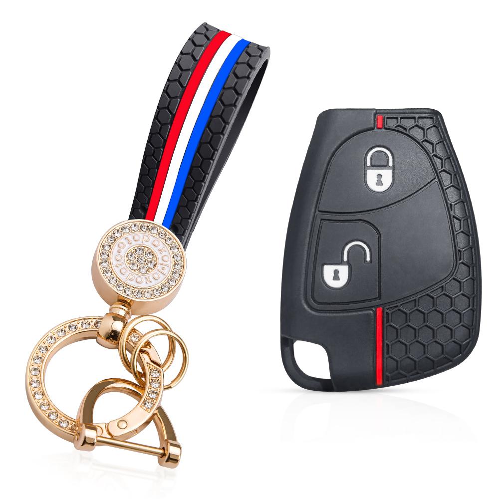 

Для Mercedes-Benz CL55 CL600 CL65 C230 C240 C280 C320 W211 W202 W210 W208 W203 W245 B-класса V180 SLK200 Чехол-накладка для ключа автомобиля