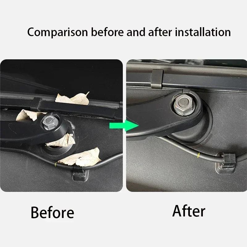 For Tesla Model Y Car Wiper Arm Bottom Hole Protective Cover Auto Dustproof Waterproof Block Off Plug Cap Accessories 2025-2025