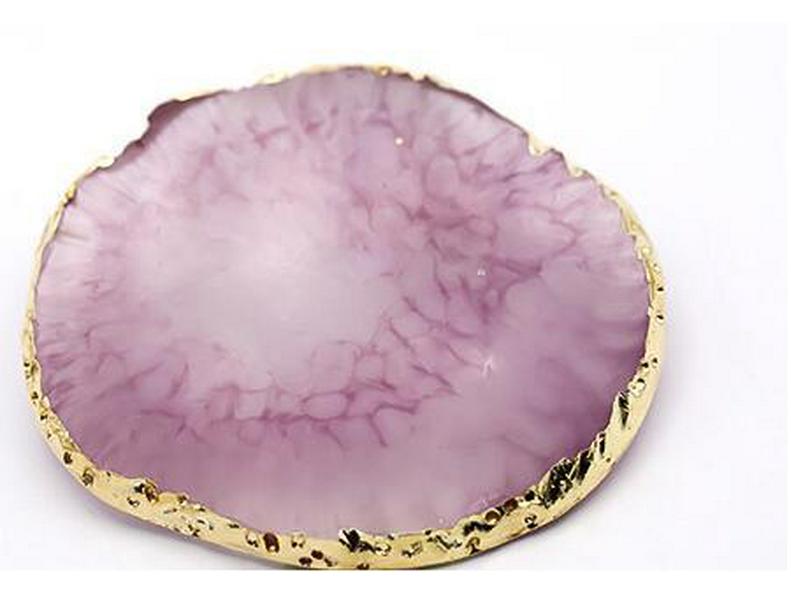 

Палитра из смолы для нейл-арта с агатом и золотым краем, доска для демонстрации