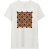 SS24 Heart Print Round Neck Short Sleeve T-Shirt Women Tops White CT420-WHT