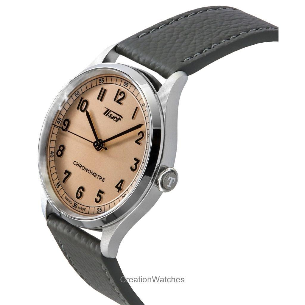 Tissot Heritage 1938 Leather Strap Pink Dial Automatic T142.464.16.332.00 Men's Watch