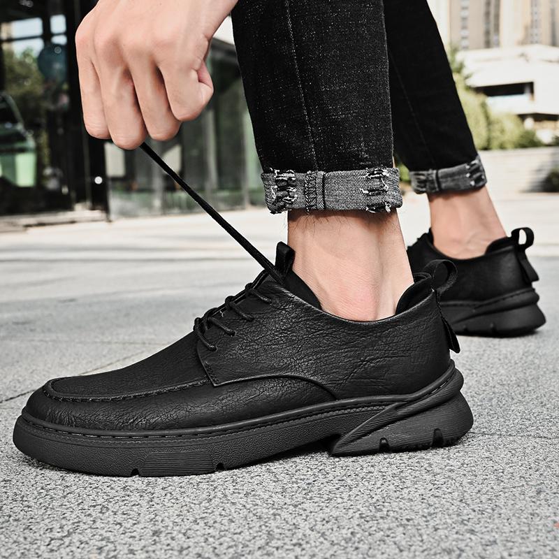 Autumn Brand Genuine leather Men Dress Shoes Lace Up Casual Black Leather Shoes Men Loafers Luxury Wedding Party Male Shoes men
