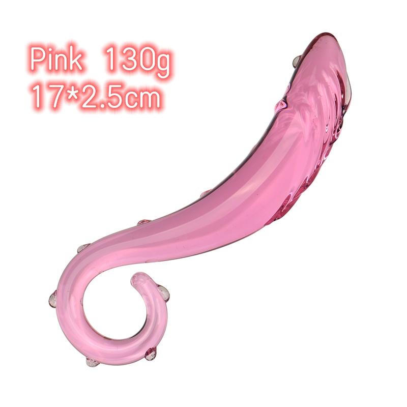 VaHppy Atypical  Seahorse Transparent/Pink Glass Dildos Penis  Masturbators for Women Gay Sex Toys  Anal Plugs Adult Products
