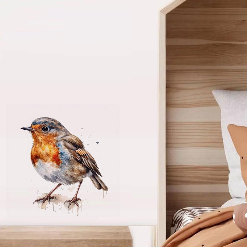 T768#Robin Bird Samolepka na stěnu Dětský pokoj Pozadí Domácí dekorace Nástěnná malba Tapeta do obývacího pokoje Legrační obtisk