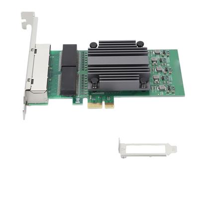 Quad Port PCIe Gigabit Ethernet Adapter 1001000Mbps Plug and Play PCI Express Network LAN Card for