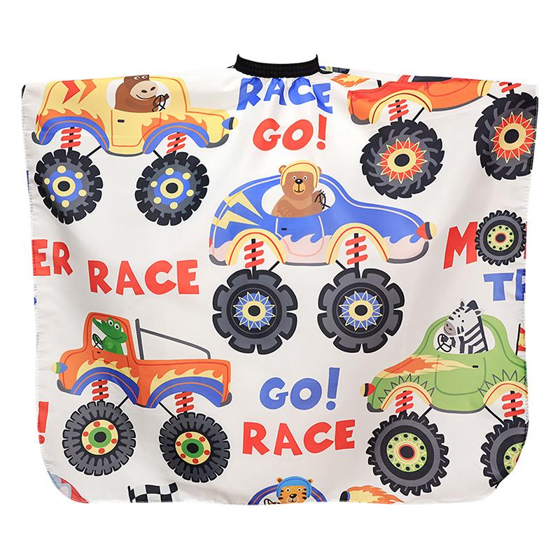Kids Cartoon Car Haircut Hairdresser Cape Professional Hair-Cut Salon Barber Wrap Cutting Gown Hair Care Styling Supplies