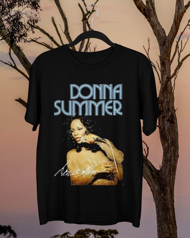 Donna Summer Short Sleeve Cotton Unisex Black TShirt XXXXL