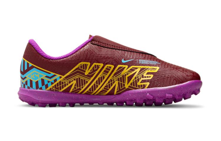 Nike Vapor 15 Club Comfortable Round Toe Low top Kids' Soccer Shoes Umber Purple Children Aged 3 7 Years Old DO9798-694