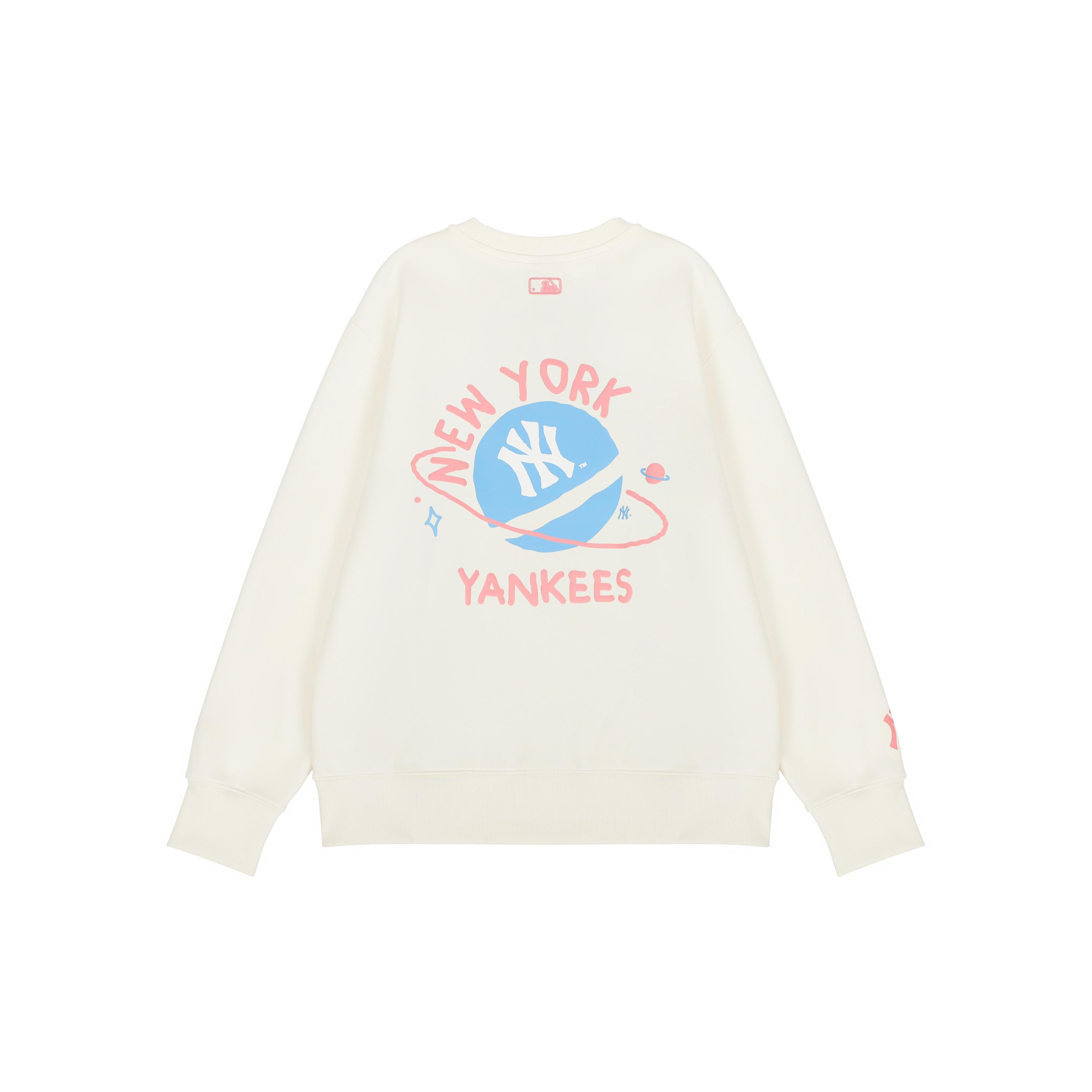 MLB Sweatshirt Unisex Cream White 3AMTL0121-50CRS L