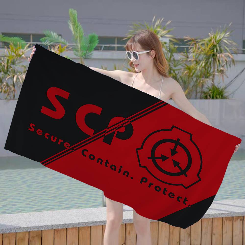 Scp F-Foundation Game  Microfiber Printed Beach Towel Mountain Climbing Yoga Beach Swimming Running Absorbent Soft Towel