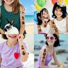 54pcs Temporary Tattoo Skull Stickers Cartoon Cat Stickers Pumpkin Stickers For Cheeks