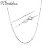 40-80Cm 0.75Mm 925 Sterling Silver Snake Beaded Chain Choker Necklaces For Women Body Jewelry Kolye Collares Collane Collier