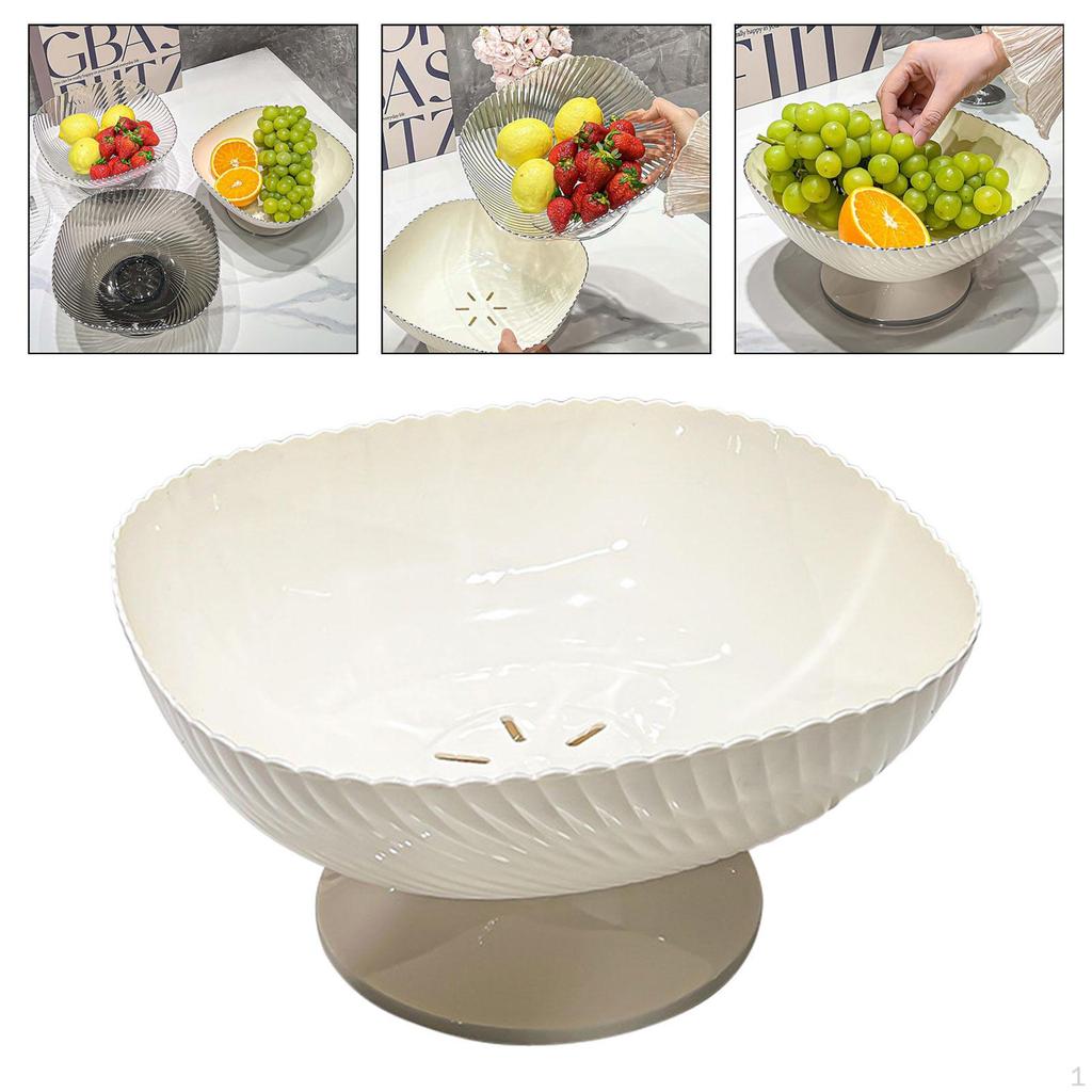 Draining Fruit Bowl Large Multi -purpose Special Panels Snack Candy Plate Container