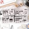 8 Pcs Vintage Cartoon Series Wooden Rubber Letter Number Symbol Stamp Set For Card Making Planner Scrapbook
