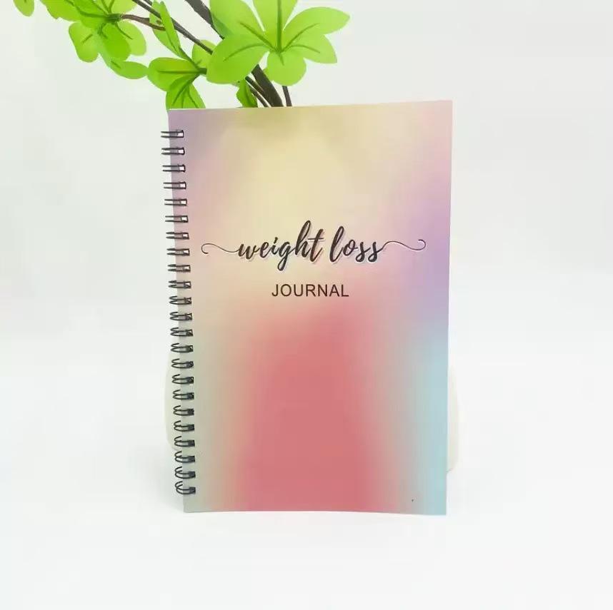 Spiral-Bound A5 Motivational Weight Loss Journal Notebook