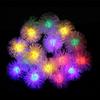 Christmas Solar String Lamp 20LED Fur Ball Style Light String Garden Yard Decoration Color Lights