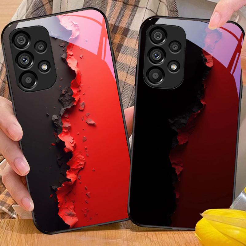 Black and White Images For Samsung Galaxy S10 S20 Plus S21 FE S22 23 24 FE S25 Ultra Black tempered glass phone case hard shell